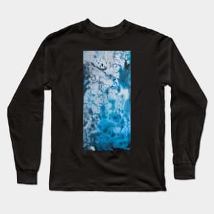 Fluid Turquoise Abstract Painting Long Sleeve T-Shirt